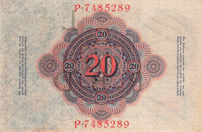 20 Mark Serie L/P 1914